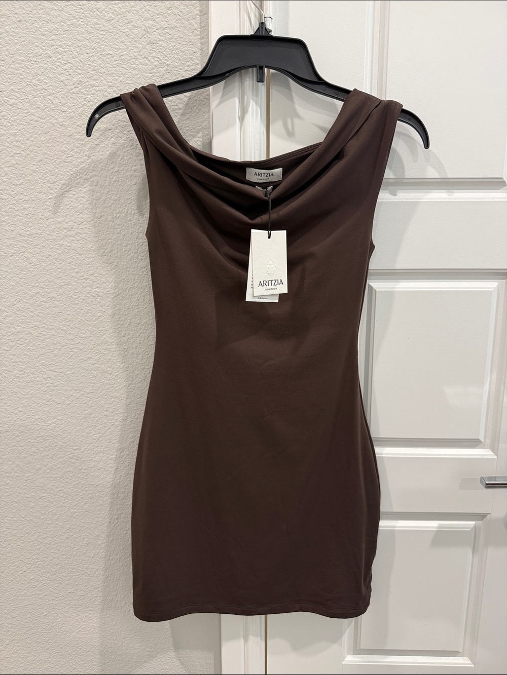Aritzia Contour Brown Mini Dress NWT
